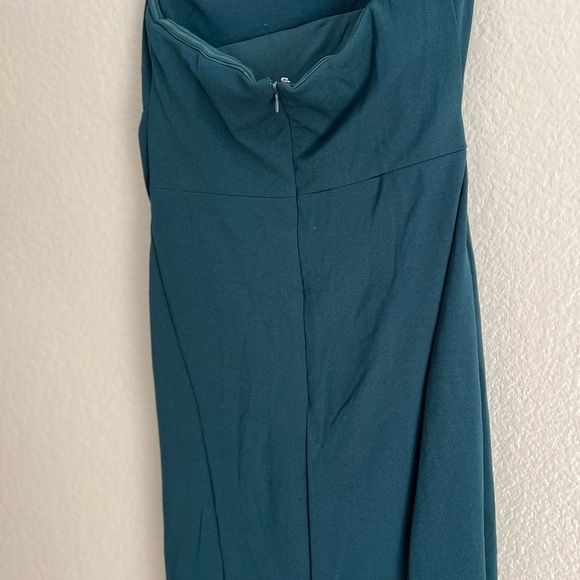 Marvelous Entrance Emerald Green Pleated Strapless Maxi Dress - Picture 6 of 11